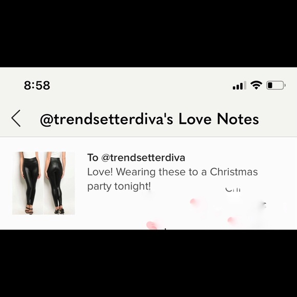 Last size small! Black faux leather leggings - Picture 6 of 7